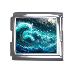 Thunderstorm Tsunami Tidal Wave Ocean Waves Sea Mega Link Italian Charm (18mm) by Ravend