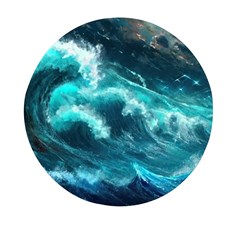 Thunderstorm Tsunami Tidal Wave Ocean Waves Sea Mini Round Pill Box (pack Of 5) by Ravend