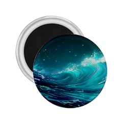 Tsunami Waves Ocean Sea Nautical Nature Water 2 25  Magnets by Ravend