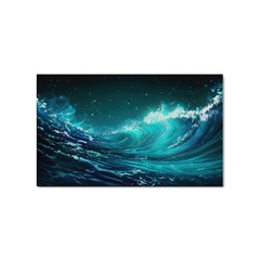 Tsunami Waves Ocean Sea Nautical Nature Water Sticker Rectangular (10 Pack)