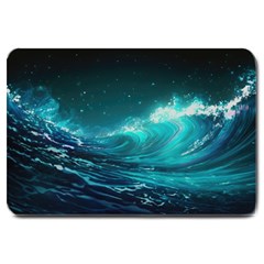 Tsunami Waves Ocean Sea Nautical Nature Water Large Doormat