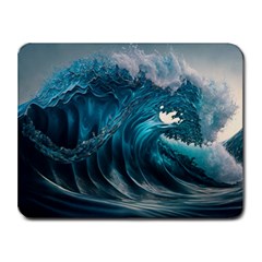 Tsunami Waves Ocean Sea Water Rough Seas 3 Small Mousepad