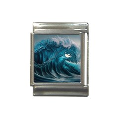 Tsunami Waves Ocean Sea Water Rough Seas 3 Italian Charm (13mm) by Ravend