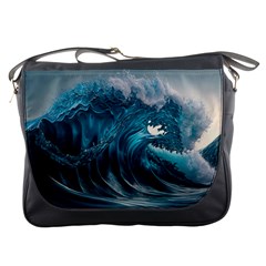 Tsunami Waves Ocean Sea Water Rough Seas 3 Messenger Bag