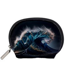 Tsunami Waves Ocean Sea Water Rough Seas 7 Accessory Pouch (small)