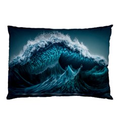 Tsunami Waves Ocean Sea Water Rough Seas 6 Pillow Case (two Sides) by Ravend