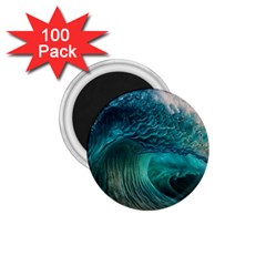 Tsunami Waves Ocean Sea Water Rough Seas 2 1 75  Magnets (100 Pack) 