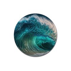 Tsunami Waves Ocean Sea Water Rough Seas 2 Magnet 3  (round)