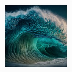 Tsunami Waves Ocean Sea Water Rough Seas 2 Medium Glasses Cloth