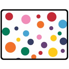 Polka Dot Fleece Blanket (large) by 8989