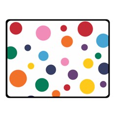Polka Dot Fleece Blanket (small) by 8989
