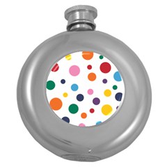 Polka Dot Round Hip Flask (5 Oz) by 8989
