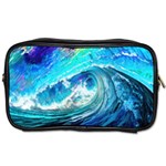 Tsunami Waves Ocean Sea Nautical Nature Water Painting Toiletries Bag (Two Sides) Front
