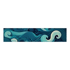 Waves Ocean Sea Abstract Whimsical Abstract Art Velvet Scrunchie by Ravend