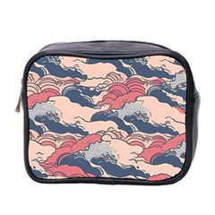 Waves Ocean Sea Water Pattern Rough Seas Mini Toiletries Bag (two Sides) by Ravend