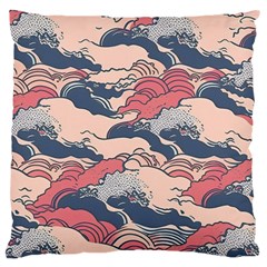 Waves Ocean Sea Water Pattern Rough Seas Large Cushion Case (two Sides)