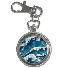 Waves Ocean Sea Pattern Water Tsunami Rough Seas Key Chain Watches