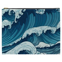 Waves Ocean Sea Pattern Water Tsunami Rough Seas Cosmetic Bag (xxxl)