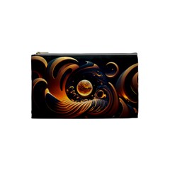 Ai Generated Swirl Space Design Fractal Light Abstract Cosmetic Bag (small)