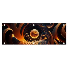 Ai Generated Swirl Space Design Fractal Light Abstract Banner And Sign 6  X 2 