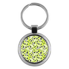 Background Pattern Graphic Beautiful Wallpaper Art Key Chain (round)