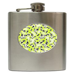 Background Pattern Graphic Beautiful Wallpaper Art Hip Flask (6 Oz)