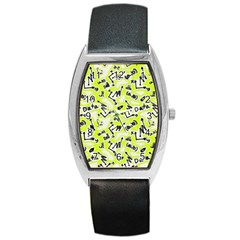 Background Pattern Graphic Beautiful Wallpaper Art Barrel Style Metal Watch