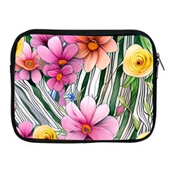 Beautiful Big Blooming Flowers Watercolor Apple Ipad 2/3/4 Zipper Cases by GardenOfOphir