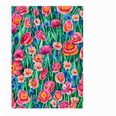 Blossom-filled Watercolor Flowers Large Garden Flag (two Sides) by GardenOfOphir