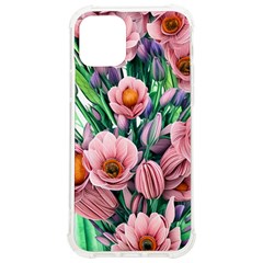 Azure Watercolor Flowers Iphone 12/12 Pro Tpu Uv Print Case by GardenOfOphir