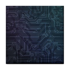 Circuit Board Circuits Mother Board Computer Chip Face Towel by Ravend