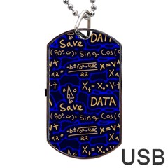 Art Pattern Design Background Graphic Dog Tag Usb Flash (one Side)