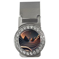 Ai Generated Swirl Space Design Fractal Light Art Money Clips (cz) 