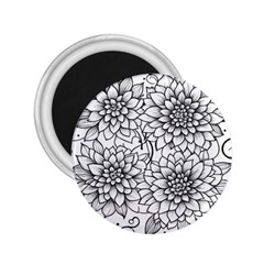 Flowers Template Line Art Pattern Coloring Page 2 25  Magnets
