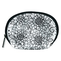 Flowers Template Line Art Pattern Coloring Page Accessory Pouch (medium)