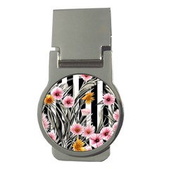 Assorted Watercolor Flowers Money Clips (round)  by GardenOfOphir