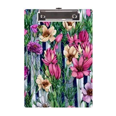 Big And Bright Watercolor Flowers A5 Acrylic Clipboard