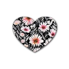 Bountiful Blossoms Rubber Coaster (heart) by GardenOfOphir