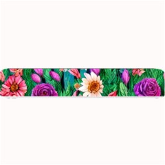 Creative Crimson Crisp Watercolor Flowers Small Bar Mat