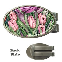 Chic Choice Classic Watercolor Flowers Money Clips (oval)  by GardenOfOphir