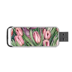 Chic Choice Classic Watercolor Flowers Portable Usb Flash (one Side) by GardenOfOphir