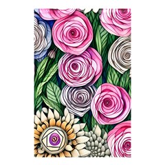Breathtaking Bright Brilliant Watercolor Flowers Shower Curtain 48  X 72  (small)  by GardenOfOphir
