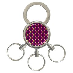 Purple Background Graphic Decor Backdrop Design Art 3-ring Key Chain