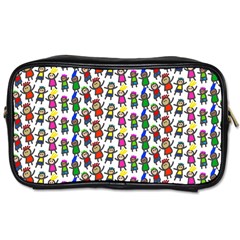 Stickman Kids Doodle Paper Children Group Toiletries Bag (one Side)