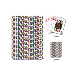 Stickman Kids Doodle Paper Children Group Playing Cards Single Design (mini)