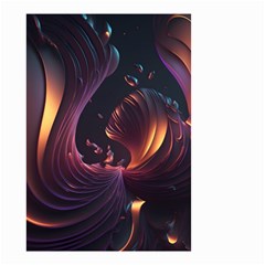 Ai Generated Swirls Space Design Fractal Light 3d Art Pattern Small Garden Flag (two Sides) by Ravend