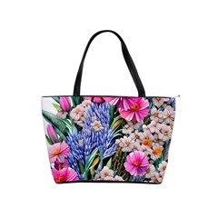 Bountiful Watercolor Flowers Classic Shoulder Handbag by GardenOfOphir