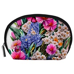 Bountiful Watercolor Flowers Accessory Pouch (large)