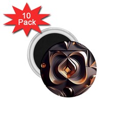 Ai Generated Swirls Space Design Fractal Light 3d Pattern 1 75  Magnets (10 Pack)  by Ravend