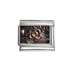 Ai Generated Swirls Space Design Fractal Light 3d Pattern Italian Charm (9mm) by Ravend